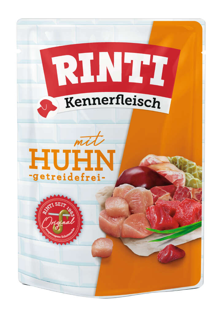 RINTI Hunde-Nassfutter Kennerfleisch Pouch Huhn